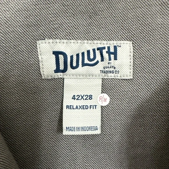 NWT Duluth Trading Men's Ballroom Flex Relaxed Fit Jeans 42x28 New w/ Tags Gray - Picture 11 of 13